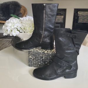 New Eileen Fisher Black Moto Boots